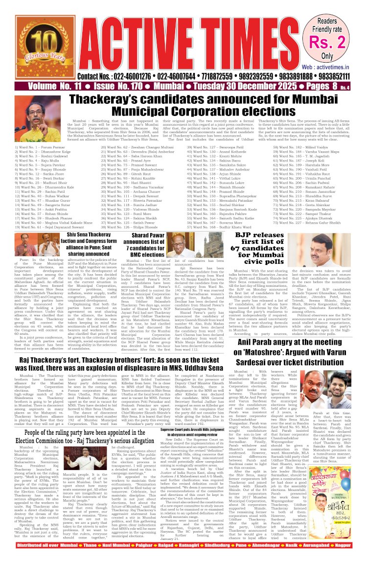 Active Times 30-12-2025